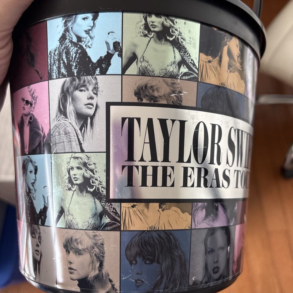 Taylor Swift The Eras Tour Black Plastic Movie Popcorn Bucket AMC Exclusive - Picture 6 of 6